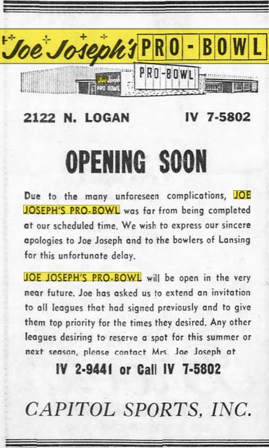 Pro-Bowl (Joe Josephs Pro-Bowl) - Feb 06 1964 Lanes Being Built (newer photo)
